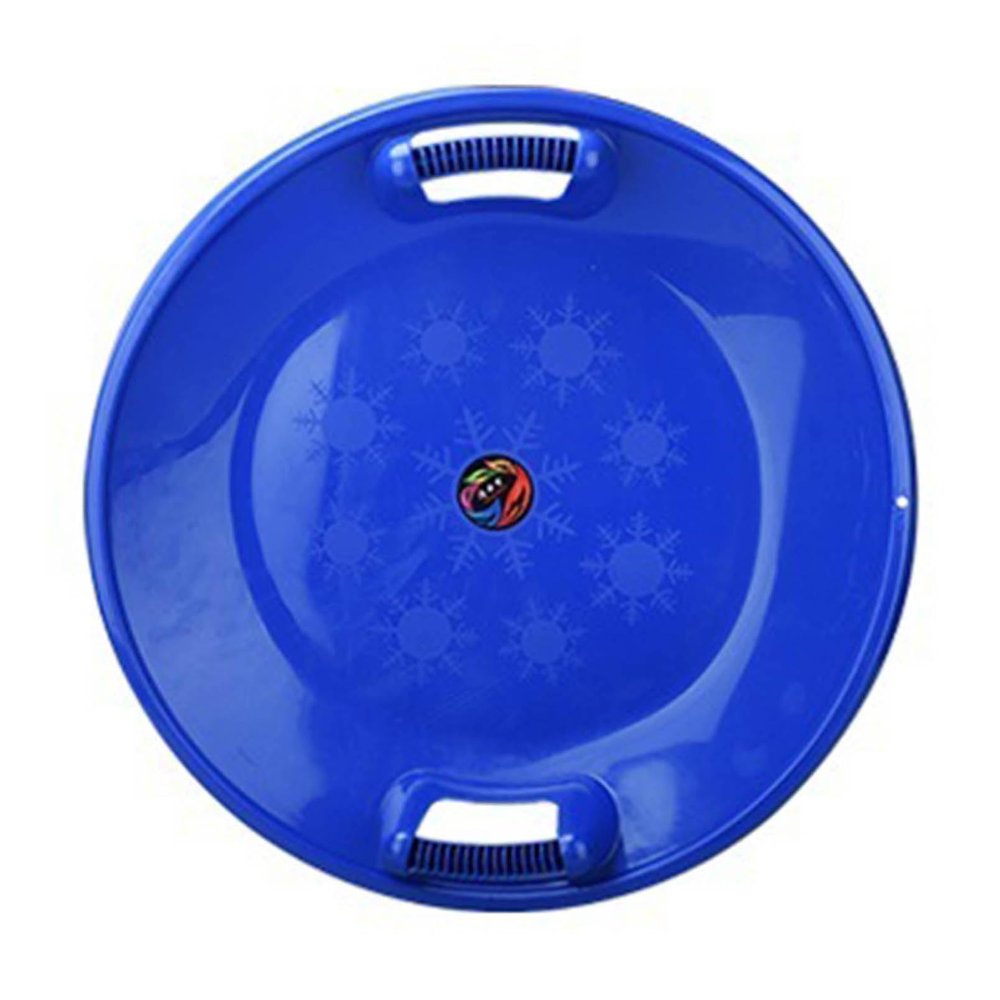 Round Toboggan Heavy-Duty Cold Weather Downhill Pro Adults and Kids Plastic Outdoor Winter Saucer Disc Snow Sleds with Handles