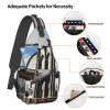 YQxwJL Brooklyn Bridge s Print Sling Backpack, Sling Bag, Crossbody Chest Bag Daypack, for Hiking Travel view 4