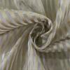 100% Silk Organza Stripes Ivory Colour Gold Stripes SEMI Sheer 44" Wide [11013] view 1
