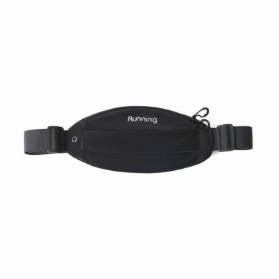 ANRAM Running fanny pack Multifunctional waterproof reflective outdoor sports fanny pack (fluorescent black), Small