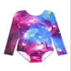 HOZIY Toddlers Girls Gymnastics Leotards Long Sleeve 4t 5t Colorful Multicolor Rainbow Space Galaxy Milky Way Unitard Sleeved Tumbling Outfits Dance Sparkly view 1