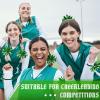 Shappy 24 Pcs 2 Color Mini Pom Poms Hair Ropes for Football Cheerleading 4 Inch Ponytail Holder for Team Spirit Sports Dance Cheer (Green) view 4