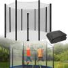 YoiTs Trampoline Replacement Safety Enclosure Net,8ft 10ft 12ft Fits for Round Frames Using 6/8 Curved Pole with Top Ring Enclosure Systems Breathable and Weather-Resistant-12ft 8 Poles view 1