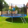 YoiTs Trampoline Replacement Safety Enclosure Net,8ft 10ft 12ft Fits for Round Frames Using 6/8 Curved Pole with Top Ring Enclosure Systems Breathable and Weather-Resistant-12ft 8 Poles view 2