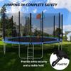 YoiTs Trampoline Replacement Safety Enclosure Net,8ft 10ft 12ft Fits for Round Frames Using 6/8 Curved Pole with Top Ring Enclosure Systems Breathable and Weather-Resistant-12ft 8 Poles view 4