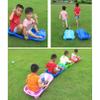 34.3 Inch Heavy Duty Plastic Winter Saucer Snow Sled with Pull Rope and 2 Handles, Anti-Slip Seat, Snow Toys for Family Holiday Winter Activity view 4