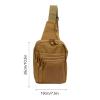 Vomeko Military Chest Bag,Travel Sling Backpack,Waterproof,Suitable for cycling, traveling, and mountaineering(Khaki color) view 4