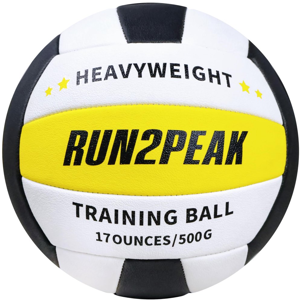 RUN2PEAK Heavy Weight Volleyball Official Size 5 PU Practice Volley Balls for Indoor Rebounder Equipment Setter Volleyballs Training Ball Setters Weighted Volleyball Setting Trainer