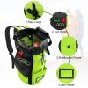 AOLEBA Arborist Rope Storage Bag Tree Climbing Rock Rope Bucket Backpack Rope Storage Bag Large Capacity 1680D Thicken Nylon Material with Hand Straps, Side Pockets - Neon Green view 3