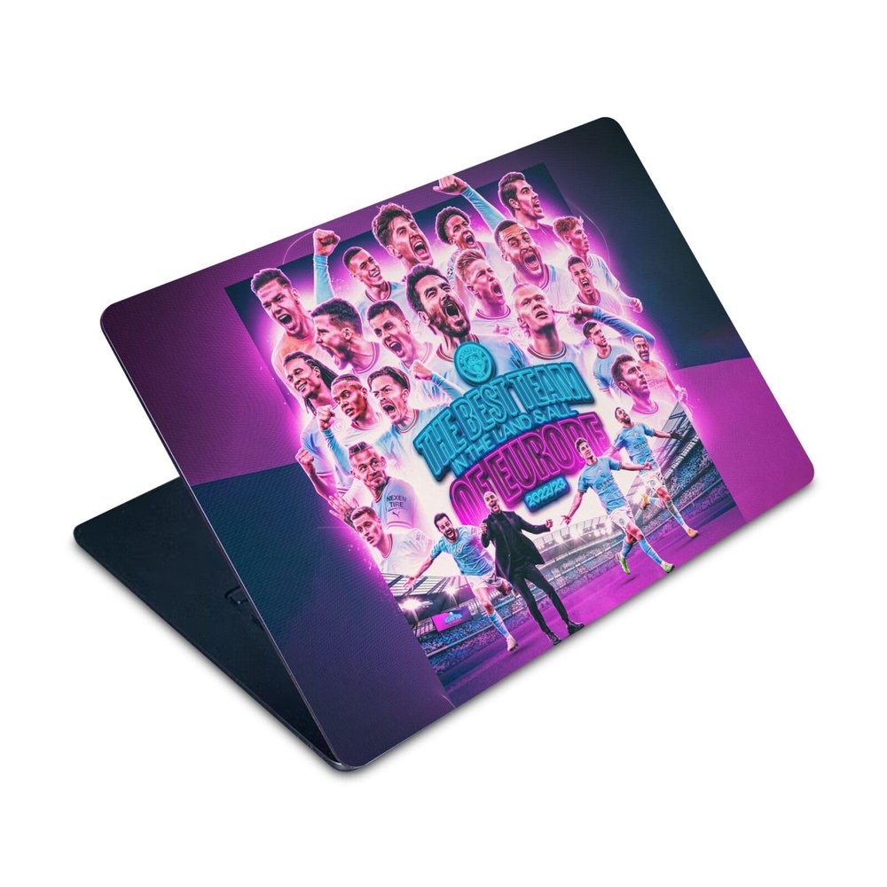 Head Case Designs Officially Licensed Manchester City Man City FC Team Graphics 2023 Champions of Europe Vinyl Sticker Skin Decal Cover Compatible with Apple MacBook Air 15" M2 2023