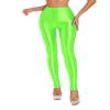YiZYiF Women's Shiny Glossy 70D Cutout Pantyhose Oil Satin Tights Dance Compression Stockings Glossy Fluorescent Green B Medium view 1