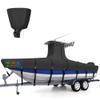 1200D 5-Ply T-Top Boat Cover for 17-19ft Center Console Boats with T Top Roof, Waterproof, Tear & Fade Resistant | Includes Motor Cover + Upgraded 15 Windproof Straps | All-Weather Protection view 1