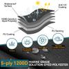1200D 5-Ply T-Top Boat Cover for 17-19ft Center Console Boats with T Top Roof, Waterproof, Tear & Fade Resistant | Includes Motor Cover + Upgraded 15 Windproof Straps | All-Weather Protection view 2