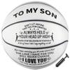 Moactiv Basketball Gifts for Parents for Their Sons - Suitable for Indoor and Outdoor - Personalized Christmas Graduate Day Gifts - Gifts with Love (White) view 1