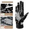 Goporoy Youth Football Gloves for Kids Excellent Grip Football Receiver Gloves, ICY Black Youth XS/S view 2
