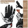 Goporoy Youth Football Gloves for Kids Excellent Grip Football Receiver Gloves, ICY Black Youth XS/S view 4