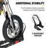 500LBS Motorcycle Hitch Carrier, Motorcycle Dirt Bike Scooter Carrier Hitch Mount Rack Hauler Trailer with Loading Ramp and Anti-Tilt Locking view 3