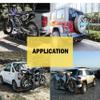 500LBS Motorcycle Hitch Carrier, Motorcycle Dirt Bike Scooter Carrier Hitch Mount Rack Hauler Trailer with Loading Ramp and Anti-Tilt Locking view 4