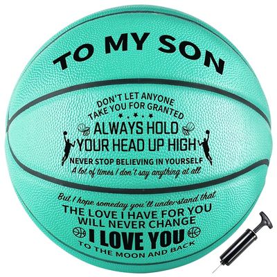 Moactiv Basketball Gifts for Parents for Their Sons - Suitable for Indoor and Outdoor - Personalized Christmas Graduate Day Gifts - Gifts with Love (Green)