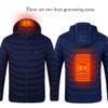 Dressnu Heat insulation jacket men's electric USB thermostat heating cotton jacket Red 9 hot spots 4XL view 2