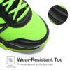 DREAM PAIRS Boys Girls Shoes Kids DuraPlay Tennis Footwear Non Slip Athletic Running Walking Lightweight Lace Up Sneakers for Little/Big Kid,Size 12 Little Kid,Neon Green/Black,SDRS2401K view 4
