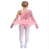 Aislor Kids Girls Sequins Feather Tulle Skirted Leotard Ballet Jazz Latin Dance Jumpsuit Bodysuit Performance Costume Pink 6 Years view 2