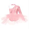 Aislor Kids Girls Sequins Feather Tulle Skirted Leotard Ballet Jazz Latin Dance Jumpsuit Bodysuit Performance Costume Pink 6 Years view 4
