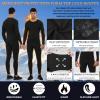 Yuerlian Thermal Underwear for Men Long Fleece Lined Gear Bottom Top Set Base Layer for Cold Weather Light Gray view 2