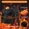 Yuerlian Thermal Underwear for Men Long Fleece Lined Gear Bottom Top Set Base Layer for Cold Weather Light Gray view 3