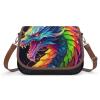 KUYT Colorful Dragon Crossbody Shoulder Messenger Women Bag Pu Leather Office Work Business for Handbag Crossbody Bag view 1