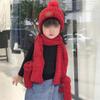 Three-Piece Knitted Hats Scarf Gloves Set Children Hat Autumn Winter Warm Mitten Boy Cap Beanie Sets Kids Caps view 3