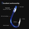 AMHDV Tiny Fishing Hooks with Line, Small Fishing Hook and Leader (Pack of 20) (Blue, 14# (1.1-3.3lb)) view 4