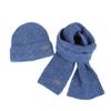 Autumn Winter Children's Hat Scarf Two Piece Set For Boys And Girls Solid Color Knitted Hat Woolen Neck Scarf view 2