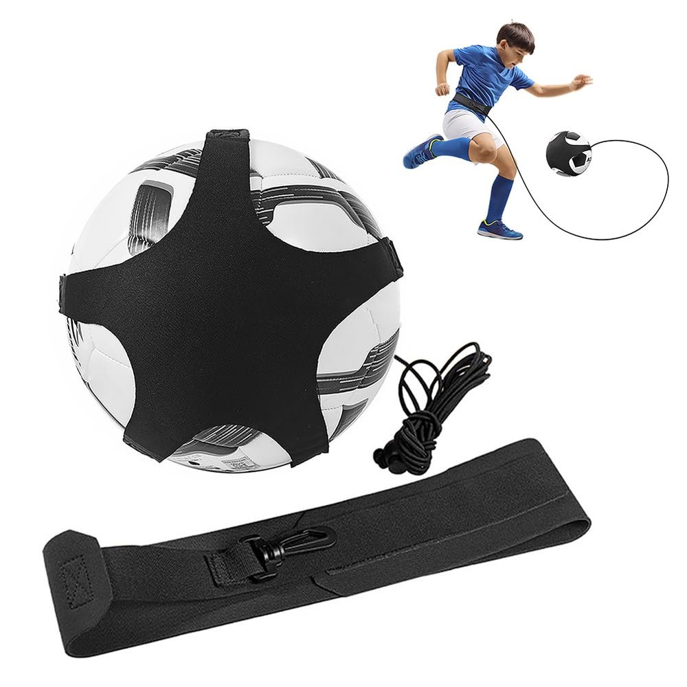 ITODA Adults Kids Soccer Training Belt Adjustable Solo Football Trainer Hand-Free Volleyball Rugby Training Equipment Aid