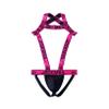 JOCKMAIL Mens Harness with Jockstrap Bodysuit Sexy Mens Shoulder Straps G-String Thong Shoulder Strap Fitness One-piecs (Large,Rose) view 4