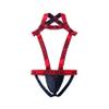 JOCKMAIL Mens Harness with Jockstrap Bodysuit Sexy Mens Shoulder Straps G-String Thong Shoulder Strap Fitness One-piecs (X-Large,Red) view 2