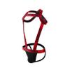 JOCKMAIL Mens Harness with Jockstrap Bodysuit Sexy Mens Shoulder Straps G-String Thong Shoulder Strap Fitness One-piecs (X-Large,Red) view 3