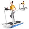 DeerRun Foldable Walking Pad Treadmill for Home & Office, Under Desk Walking Pad Treadmill with 9% Manual Incline and Handlebar, 0.67.5 MPH, 300 lb Capacity, App & Remote Control view 1