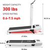 DeerRun Foldable Walking Pad Treadmill for Home & Office, Under Desk Walking Pad Treadmill with 9% Manual Incline and Handlebar, 0.67.5 MPH, 300 lb Capacity, App & Remote Control view 2