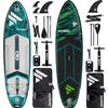 Flypark Standard&Family Bundles11'x34 & 11'x35 Inflatable Stand Up Paddle Boards, All Accessories+2, 116L Backpack, Shoulder Strap, 2-Action Pump view 1