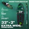 Flypark Standard&Family Bundles11'x34 & 11'x35 Inflatable Stand Up Paddle Boards, All Accessories+2, 116L Backpack, Shoulder Strap, 2-Action Pump view 3
