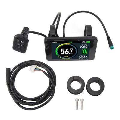 Uxsiya T8 LCD Display Colorful Screen for Electric Bicycle,Easy Installation,Compatible Communication Protocols for 2#,5S,KDS, v5.2,JLCD,APT 1.3, KT,Support DC 24V 72V