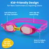 Delfina elfina Toddler Swimming Goggles  2 to 7 Years Old Kids Swim Goggles - Comfortable No Leak Anti-Fog Kids Goggle for Swimming | Boys and Girls Pool Goggle | Pink view 4