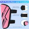 BROTOU Shin Guards Soccer Kids 2-18, Youth Soccer Shin Guards, Adjustable Straps Shin Pads Protection Equipment with Ankle and Leg Calf Protection (XS, Pink) view 3