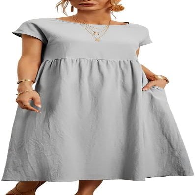 Women's Sexy Cotton Dress Comfortable Summer Beach Dress Casual Daily Dress with Pockets