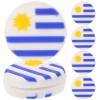 Happyyami 6pcs Tennis Racket Dampener Uruguay Flag Vibration Dampener Silicone Cartoon Tennis Racquet Shock Absorbers Gift for Tennis Supplies view 1