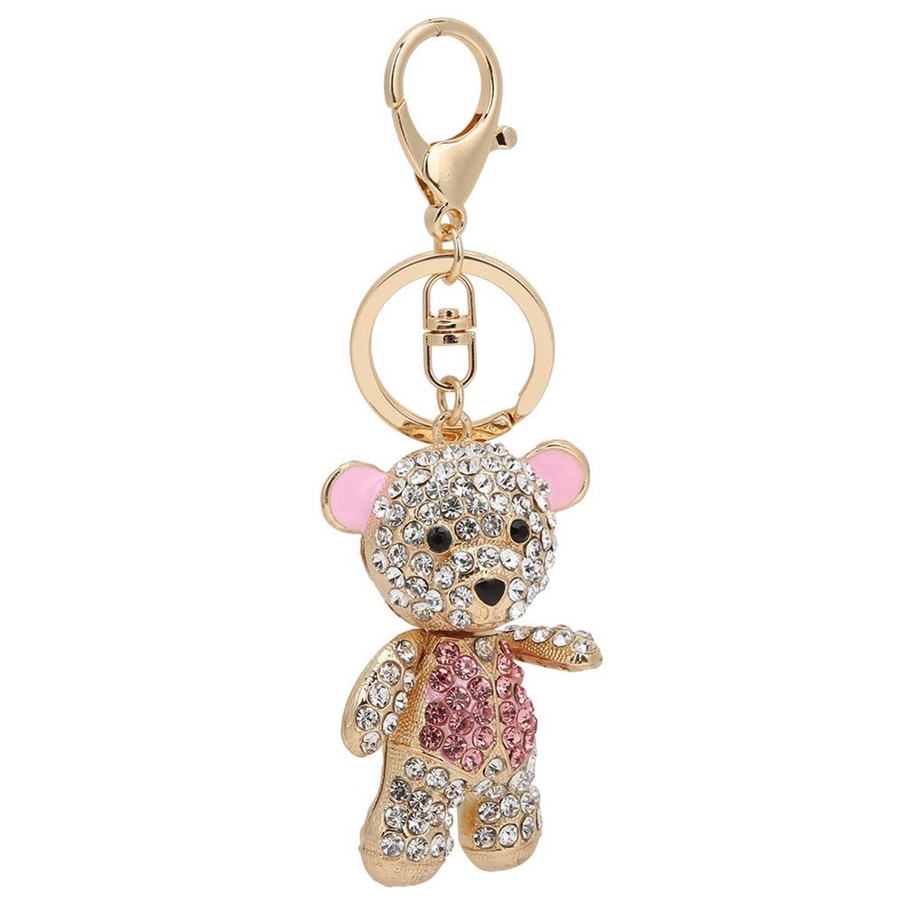 MUNEFE Lovely Bear Key, Decorative Key Chain, Teddy Bear Keychain, Suitable for Purse Charm Handbag Bag Decoration