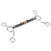 Acouto Horse Bit, Horse Chew Stainless Steel Gag Bit with Black Steel Mouth, Snaffle Bits for Horses Double Jointed Wire Wrapped 5.5 Inch Mouth for Training Equestrian Equipment view 1