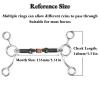 Acouto Horse Bit, Horse Chew Stainless Steel Gag Bit with Black Steel Mouth, Snaffle Bits for Horses Double Jointed Wire Wrapped 5.5 Inch Mouth for Training Equestrian Equipment view 3