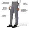 Carhartt Force Cross-Flex Women's Straight Leg Cargo Scrub Pant - Pewter, 3X Tall view 2